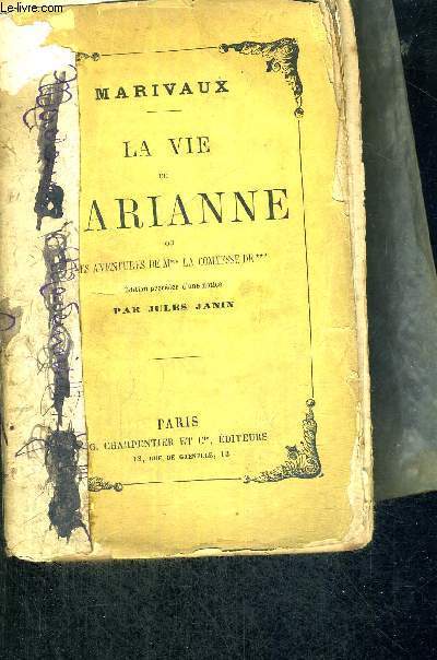 LA VIE DE MARIANNE - OU LES AVENTURES DE MME LA COMTESSE DE ***