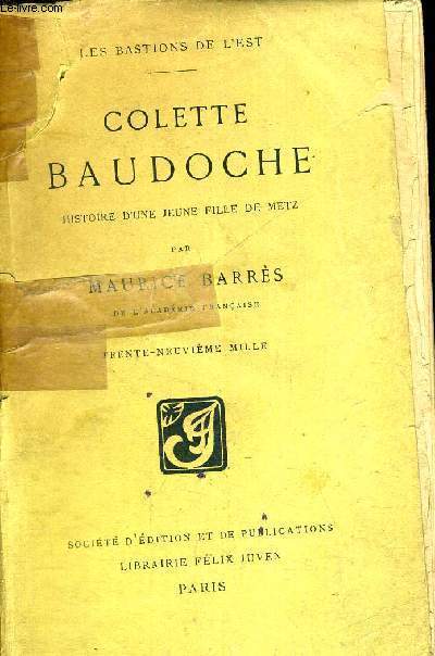 COLETTE BAUDOCHE - HISTOIRE D'UNE JEUNE FILLE DE METZ