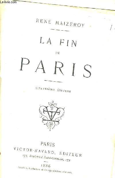LA FIN DE PARIS