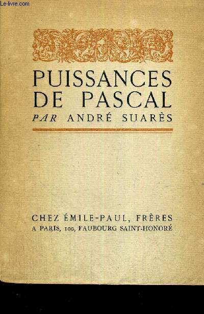 PUISSANCES DE PASCAL - EXEMPLAIRE N513