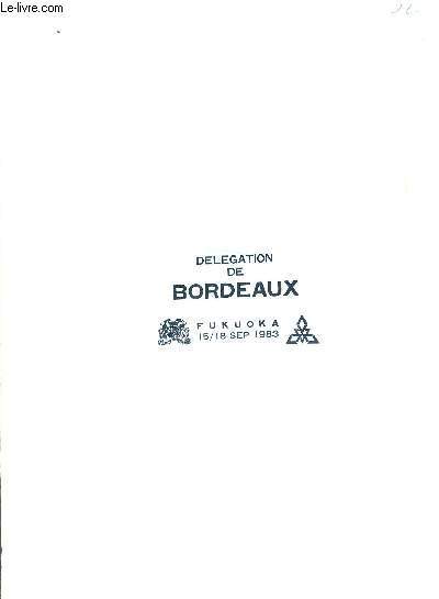 DELEGATION DE BORDEAUX - FUKUOKA - 15/18 SEP 1983
