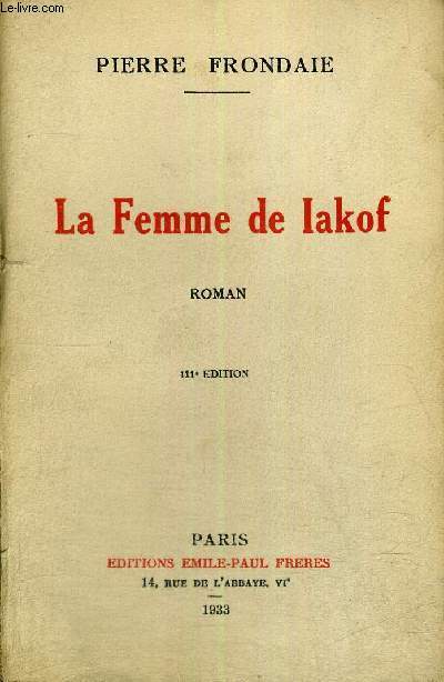 LA FEMME DE IAKOF - 111E EDITION