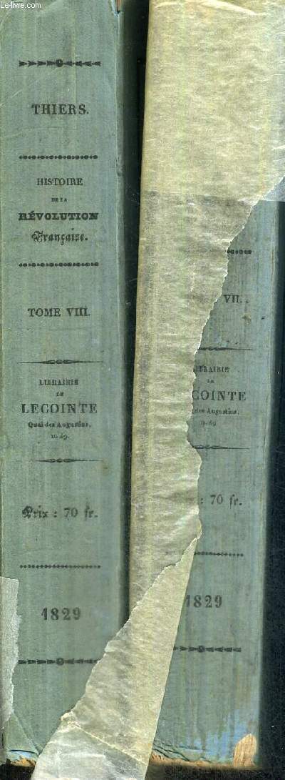 HISTOIRE DE LA REVOLUTION FRANCAISE - TOMES 7 ET 8 - 2 VOLUMES