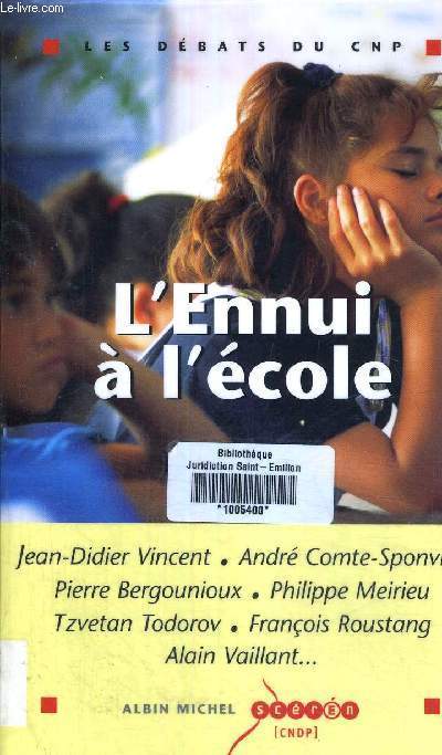L'ENNUI A L'ECOLE - LES DEBATS DU CNP