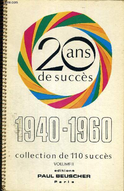 20 ANS DE SUCCES - 1940-1960 - COLLECTION DE 110 SUCCES - VOLUME 2