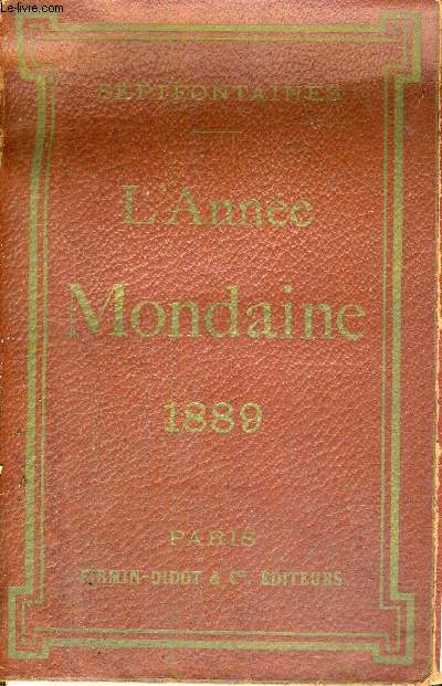 L'ANNEE MONDAINE - 1889