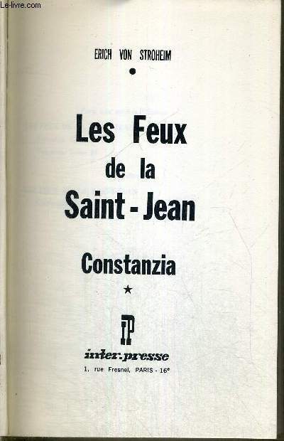 LES FEUX DE LA SAINT JEAN - CONSTANZIA - TOME 1