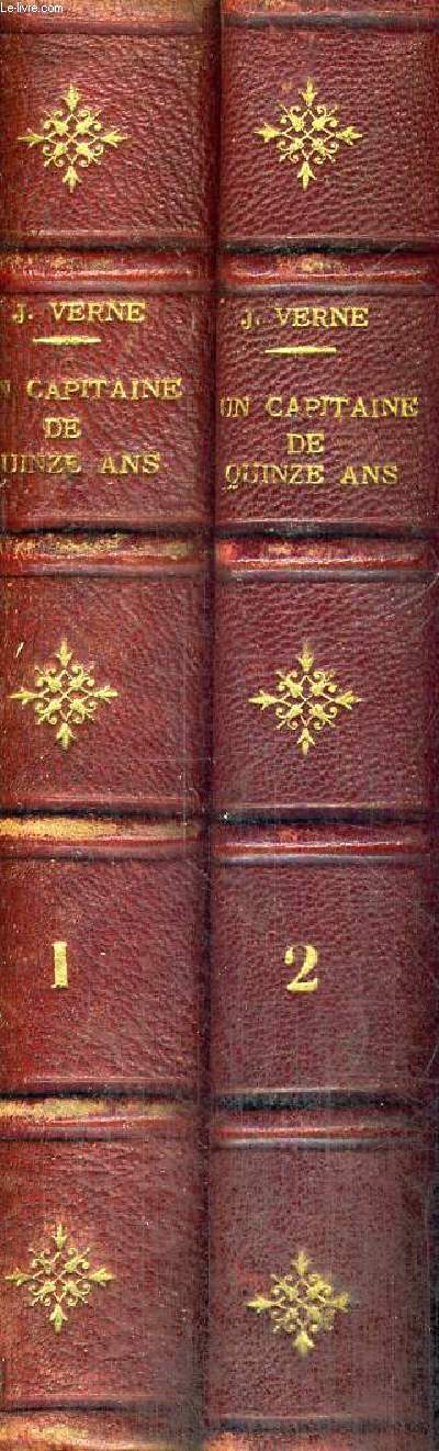 UN CAPITAINE DE QUINZE ANS -2 VOLUMES - TOMES 1 ET 2 - COLLECTION LES VOYAGES EXTRAORDINAIRES - 11EME EDITION