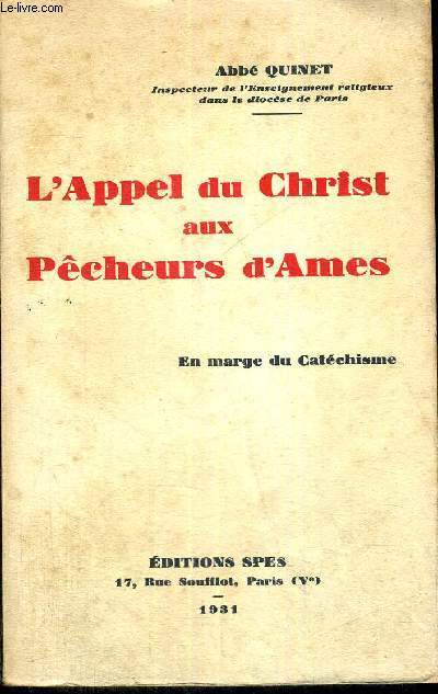 L'APPEL DU CHRIST AUX PECHEURS D'AMES - EN MARGE DU CATECHISME