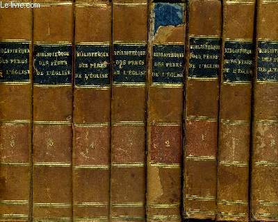 BIBLIOTHEQUE CHOISIE DES PERES DE L'EGLISE GRECQUE ET LATINE - OU COURS D'ELOQUENCE SACREE - OUVRAGE DEDIE AU ROI - 36 VOLUMES - TOMES 1 A 36