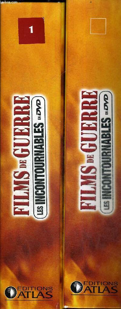 FILMS DE GUERRE - LES INCONTOURNABLES EN DVD - 2 CLASSEURS AVEC 37 VOLUMES A L'INTERIEUR - TOMES 1 A 37 - ABSENCE DES DVD