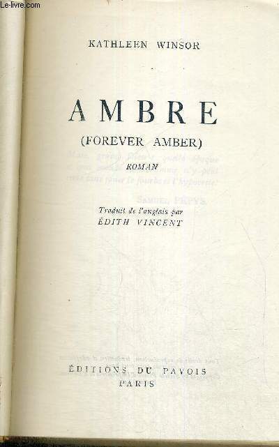 AMBRE - FOREVER AMBER
