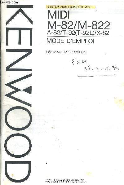 MIDI M-82/M-822 - MODE D'EMPLOI - KENWOOD CORPORATION