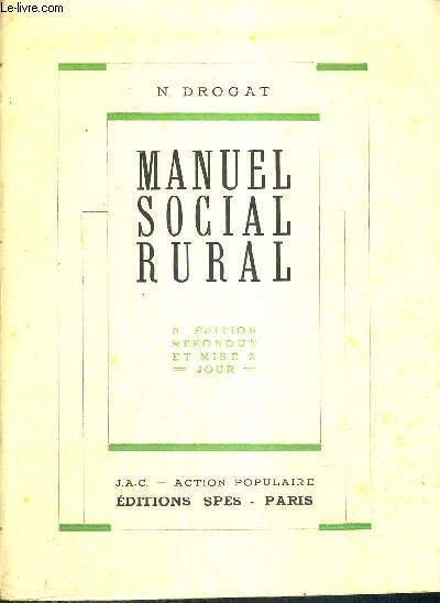 MANUEL SOCIAL RURAL - 5E EDITION - ACTION POPULAIRE
