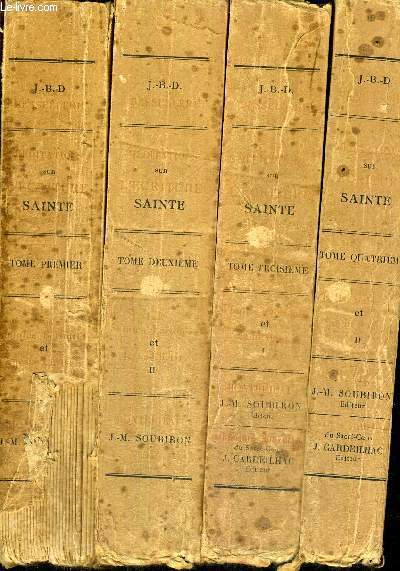 MEDITATIONS SUR L'ECRITURE SAINTE - 4 VOLUMES - TOMES 1 A 4 - 3EME EDITION