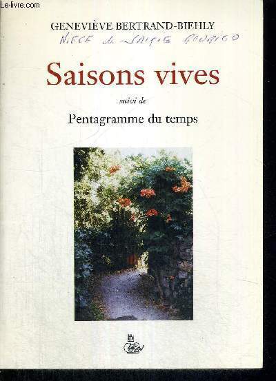 SAISONS VIVES - SUIVI DE PENTAGRAMME DU TEMPS