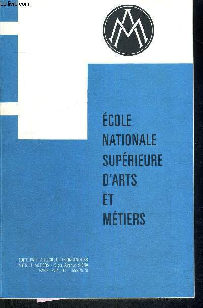 ECOLE NATIONALE SUPERIEURE D'ARTS ET METIERS