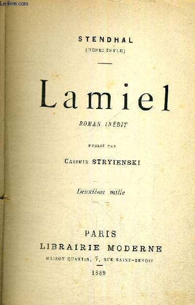 LAMIEL - ROMAN INEDIT - 2EME MILLE