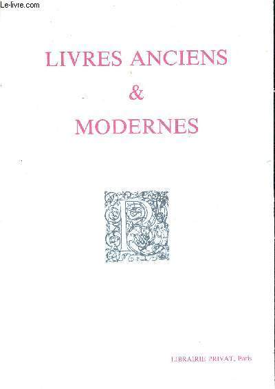 LIVRES ANCIENS & MODERNES - CATALOGUE N1