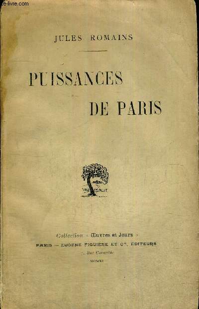 PUISSANCES DE PARIS - COLLECTION OEUVRES ET JOURS