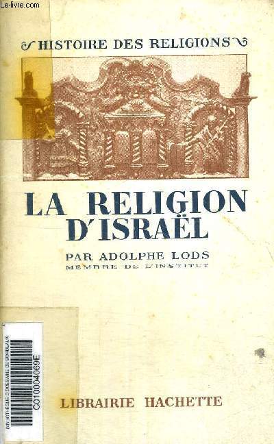 LA RELIGION D'ISRAEL - HISTOIRE DES RELIGIONS