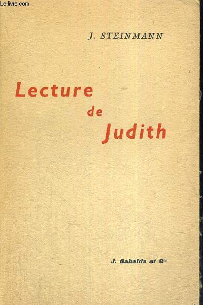 LECTURE DE JUDITH