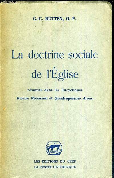 LA DOCTRINE SOCIALE DE L'EGLISE