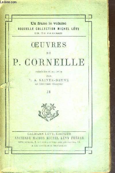 OEUVRES DE P.CORNEILLE - PRECEDEES D'UNE ETUDE - TOME 2