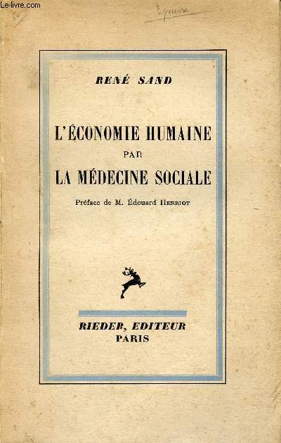 L'ECONOMIE HUMAINE PAR LA MEDECINE SOCIALE