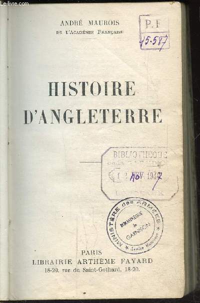 HISTOIRE D'ANGLETERRE