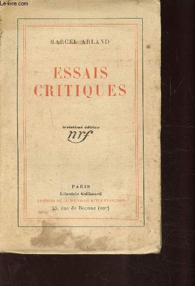 ESSAIS CRITIQUES