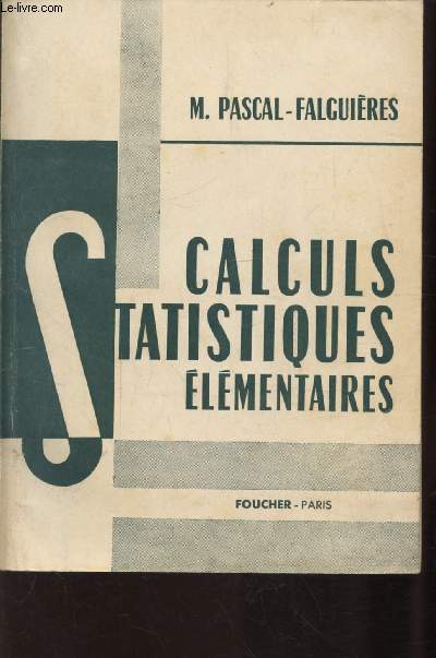CALCULS STATISTIQUES ELEMENTAIRES
