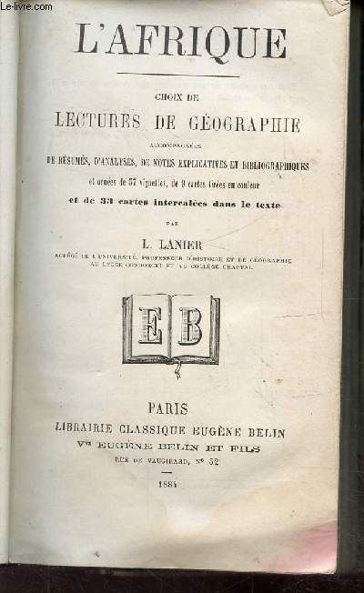 L'AFRIQUE - CHOIX DE LECTURE DE GEOGRAPHIE