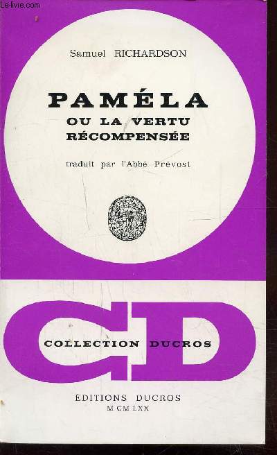 PAMELA OU LA VERTU RECOMPENSE