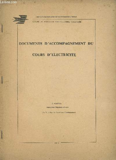 DOCUMENTS D'ACCOMPAGNEMENT DU COURS D'ELECTRICITE