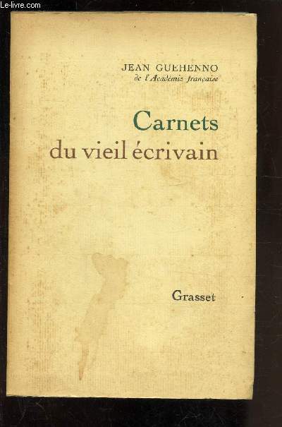 CARNETS DU VIEIL ECRIVAIN