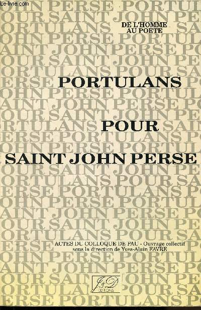 PORTULANS POUR SAINT JOHN PERSE