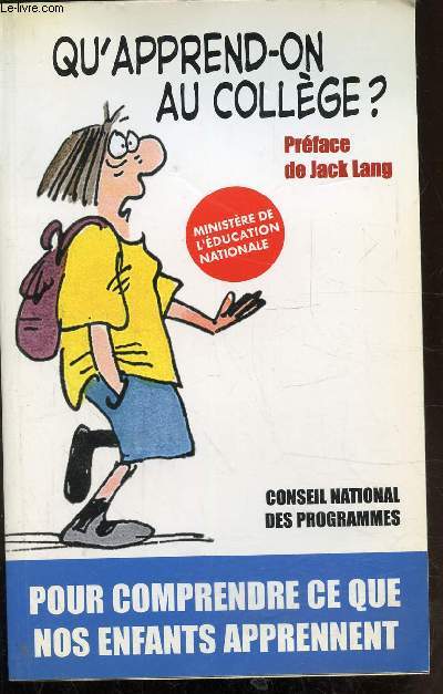 QU'APPREND-ON AU COLLEGE