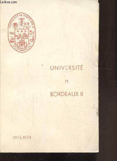 UNIVERSITE DE BORDEAUX II - 1973 1974