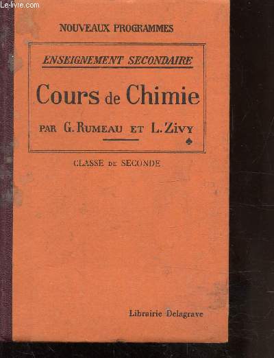 COURS DE CHIMIE - CLASSE DE SECONDE -