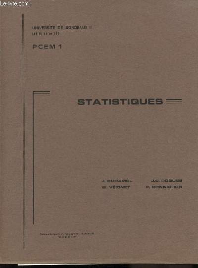STATISTIQUES - PCEM 1