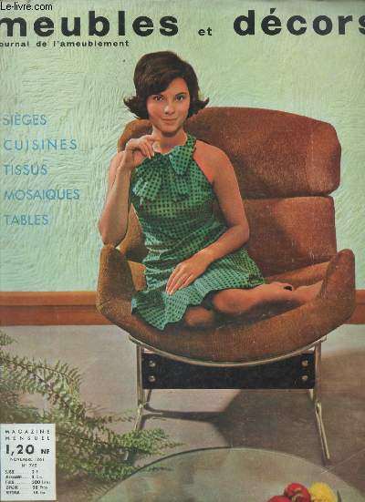 JOURNAL DE L'AMEUBLEMENT - MEUBLES ET DECORS - N 760 - NOVEMBRE 1961