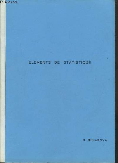 ELEMENTS DE STATISTIQUE