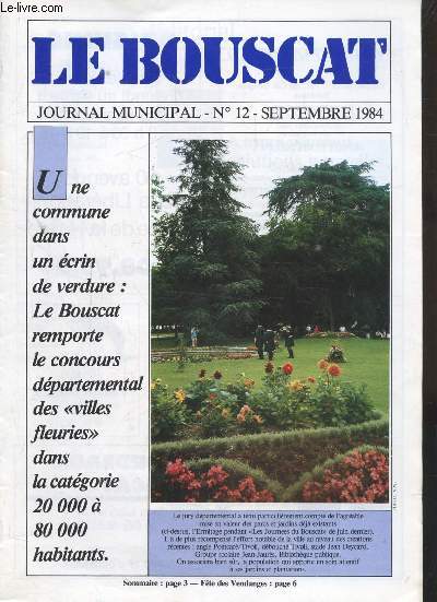 LE BOUSCAT - JOURNAL MUNICIPAL - N 12 - SEPTEMBRE 1984