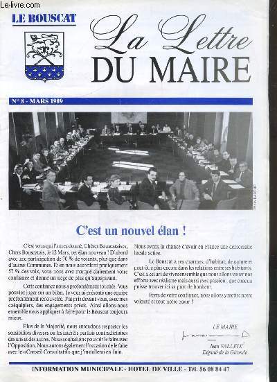 LE BOUSCAT - JOURNAL MUNICIPAL - N8  - MARS 1989