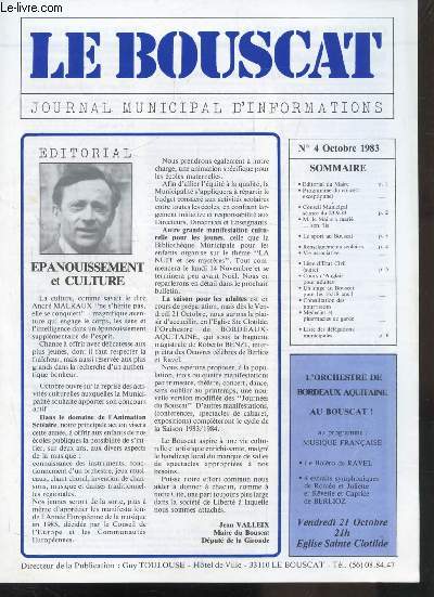LE BOUSCAT - JOURNAL MUNICIPAL - N 4 - OCTOBRE 1983