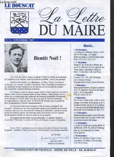 LE BOUSCAT - JOURNAL MUNICIPAL - N 2 - NOVEMBRE 1987
