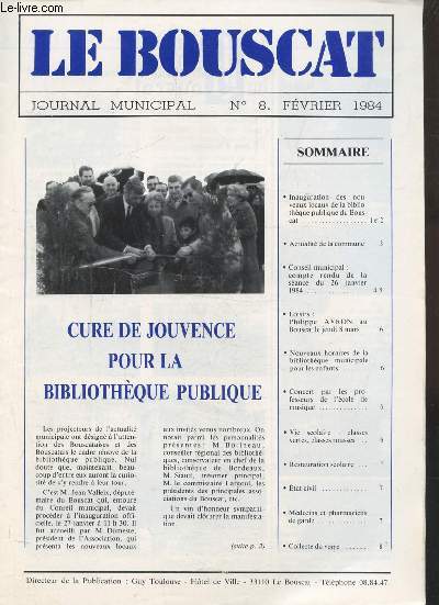 LE BOUSCAT - JOURNAL MUNICIPAL - N 8 - FEVRIER 1984