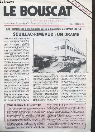 LE BOUSCAT - FLASH MUNICIPAL D'INFORMATIONS - N 35 - MARS 1981