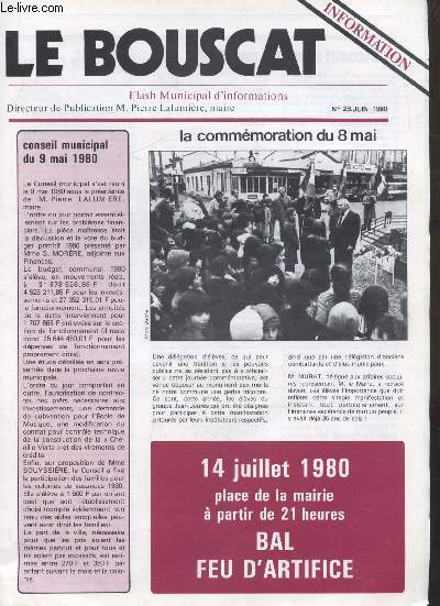 LE BOUSCAT - FLASH MUNICIPAL D'INFORMATIONS - N 28 - JUIN 1980